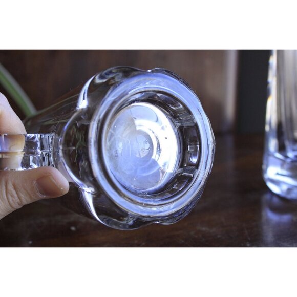 Vintage Set of 2 Libbey Bevelled Glass Beer Mug Drinking Glass, panelled beer - Picture 9 of 10